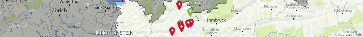 Kartenansicht für Apotheken-Notdienste in der Nähe von Namlos (Reutte, Tirol)